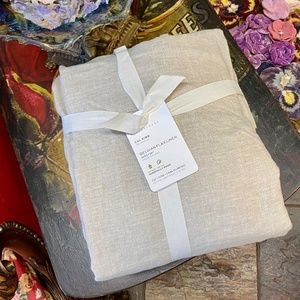 POTTERY BARN BELGIAN FLAX LINEN CAL KING SHEET SET, BRAND NEW